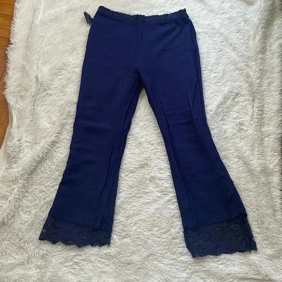 Free People wild laces pull on crop flare pants size M - Picture 10 of 16